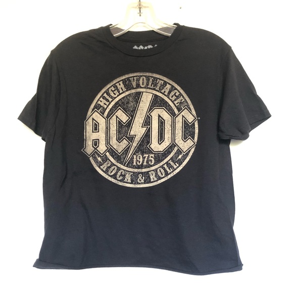 AC/DC | Tops | Acdc High Voltage Rock Roll Crop Band T Shirt | Poshmark